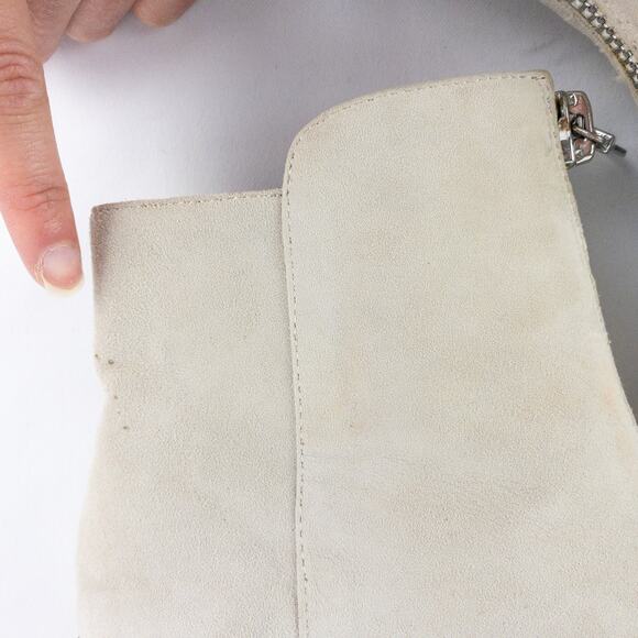 Anthropologie Matiko Mylvia Tan Suede Front Zip Ankle Boots Womens 6 - Picture 3 of 16